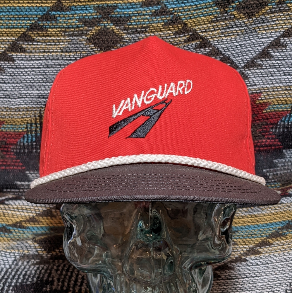 90s Vanguard Trucking Tri-Color Canvas Rope Snapback. Cleaned and reshaped.